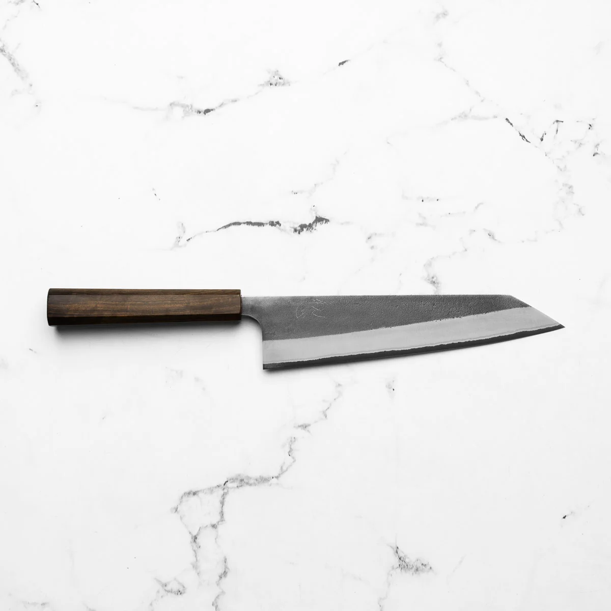 Yoshikane (Hatsukokoro) White 2 Kurouchi Nashiji SSClad Kiritsuke 210mm - Bubinga - Image 4