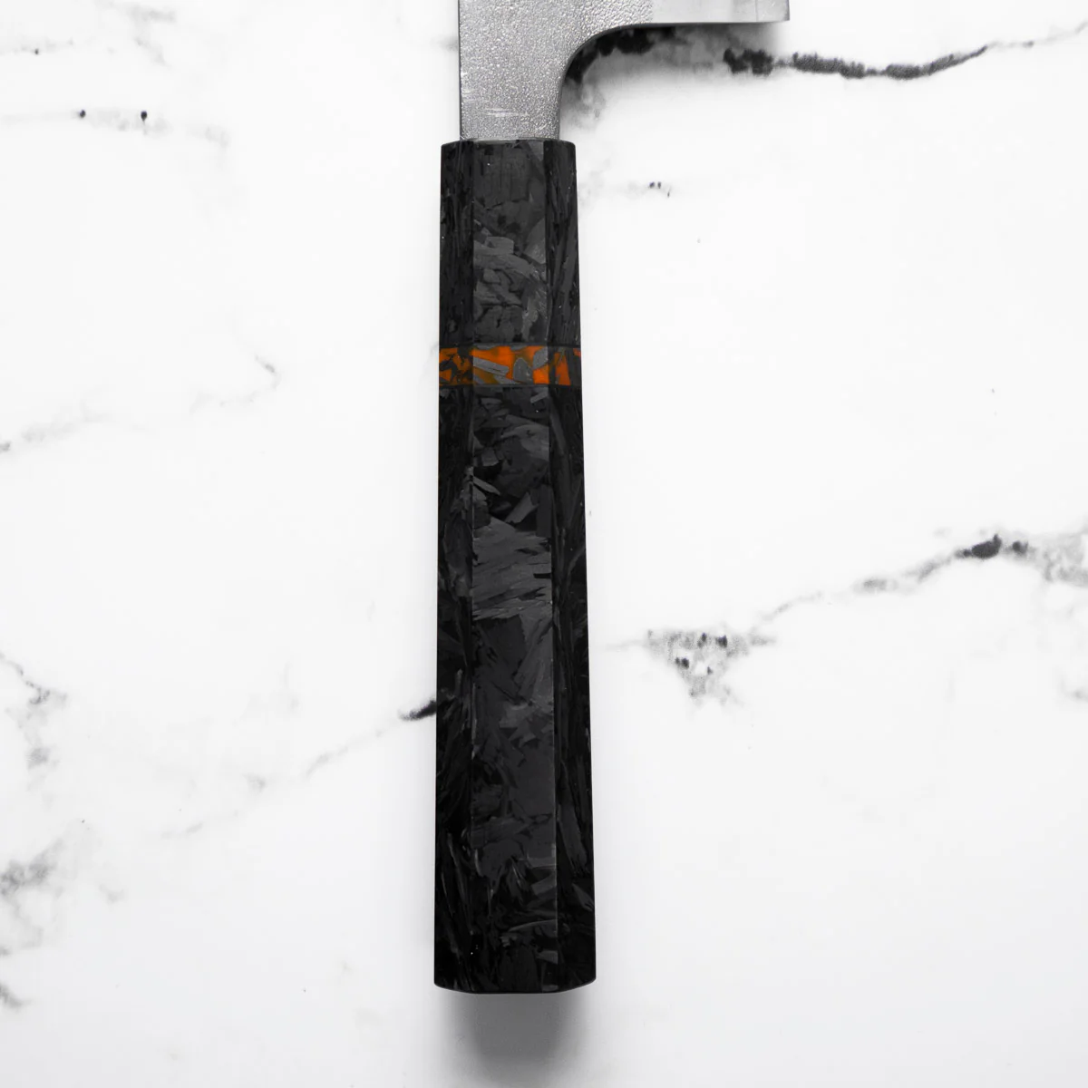 Yoshikane (Hatsukokoro) SKD Nashiji Extra Tall Gyuto 240mm - Carbon Fibre - Image 4