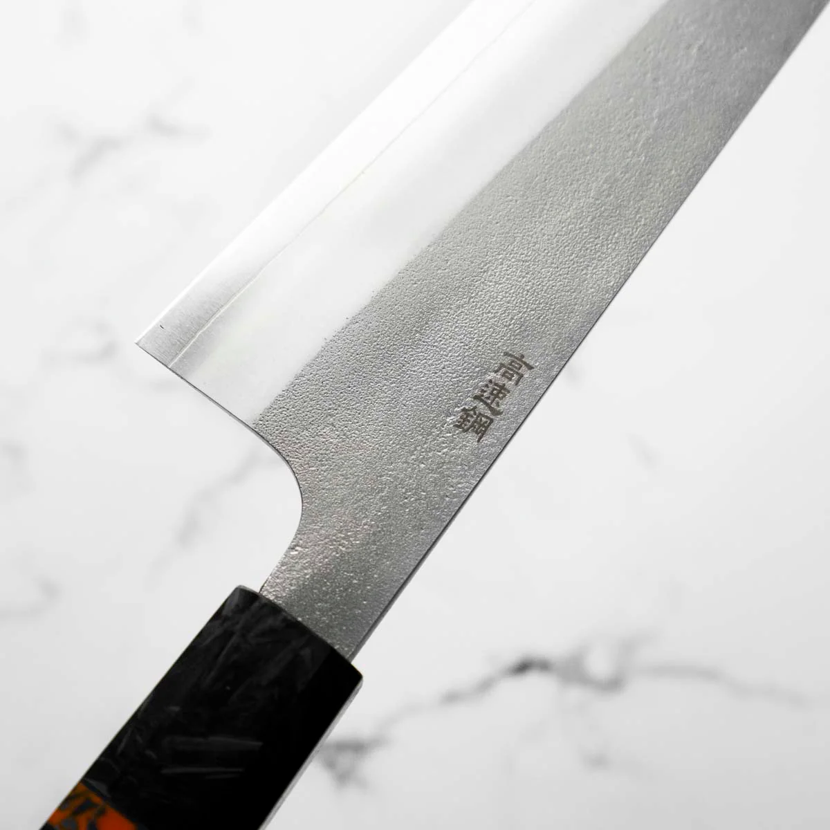 Yoshikane (Hatsukokoro) SKD Nashiji Extra Tall Gyuto 240mm - Carbon Fibre - Image 8