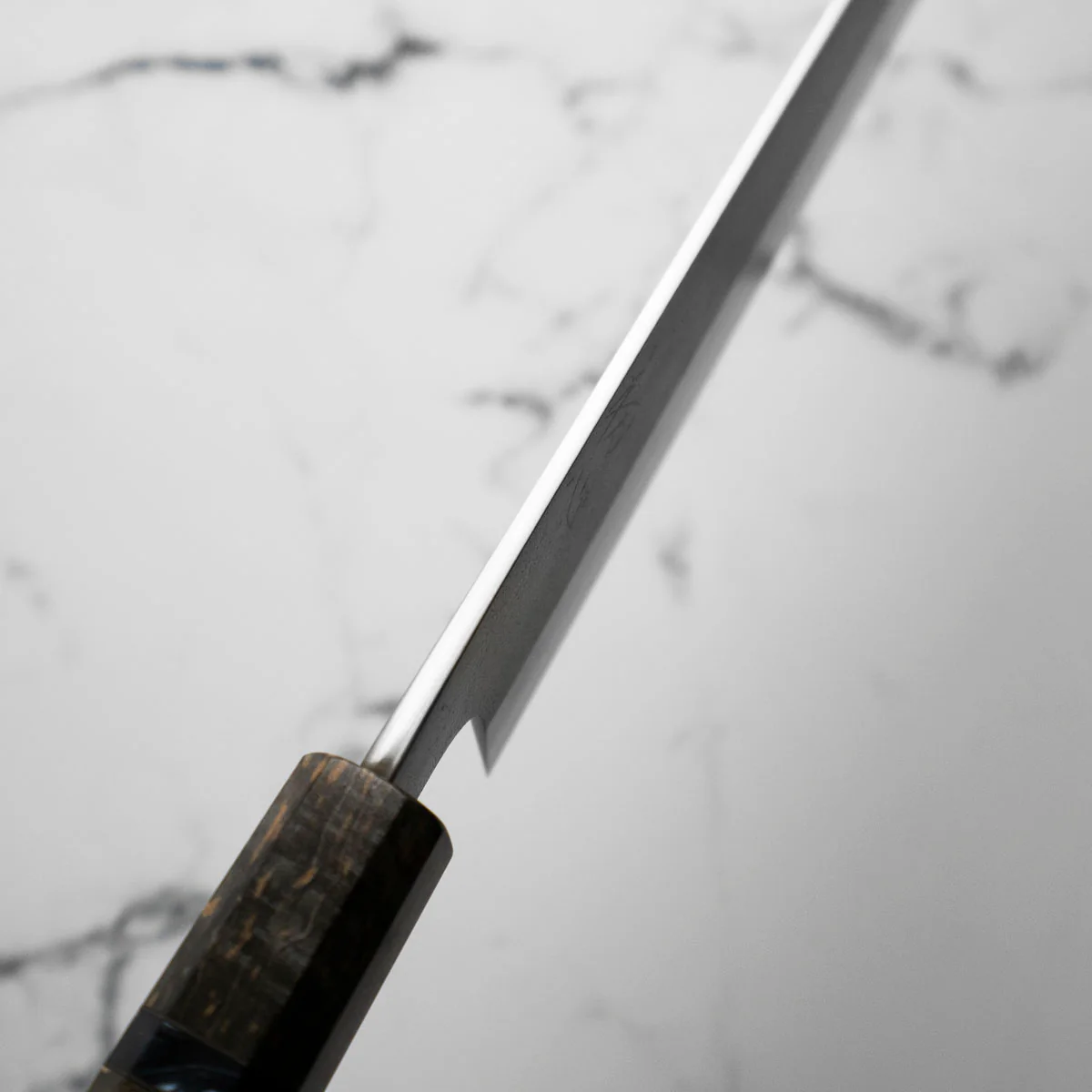 Yoshikane (Hatsukokoro) SKD Nashiji Extra Tall Gyuto 240mm - Dark Maple - Image 11