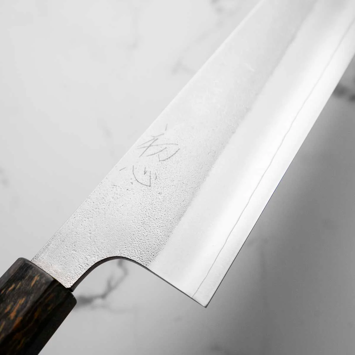 Yoshikane (Hatsukokoro) SKD Nashiji Extra Tall Gyuto 240mm - Dark Maple - Image 12