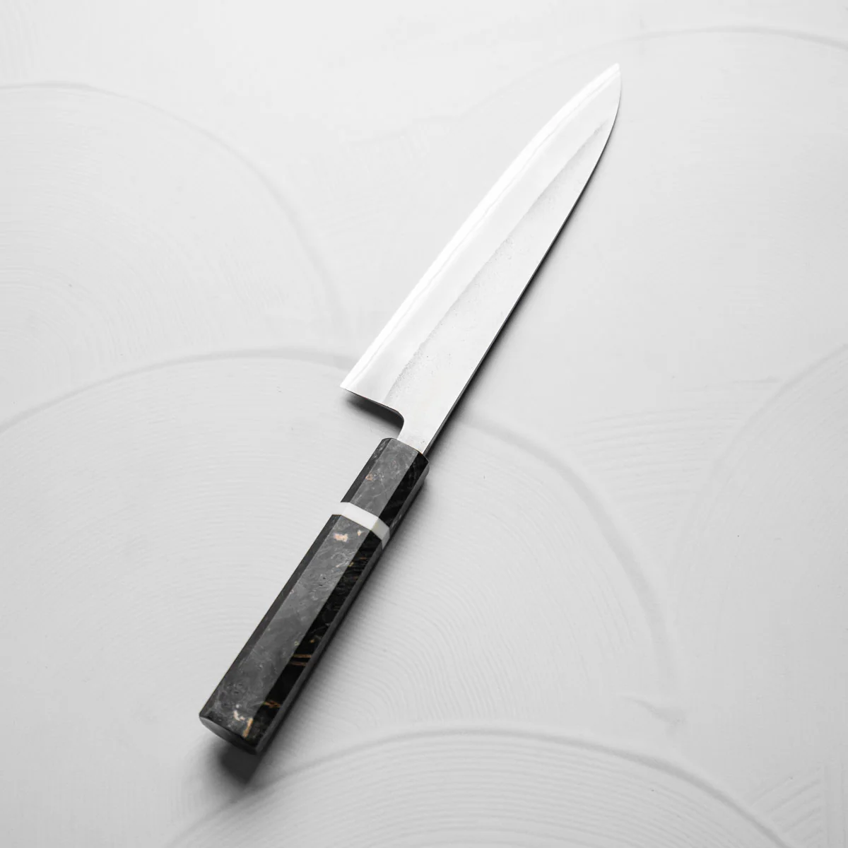 Yoshikane (Hatsukokoro) White 2 Nashiji Gyuto 240mm - Maple - Image 2
