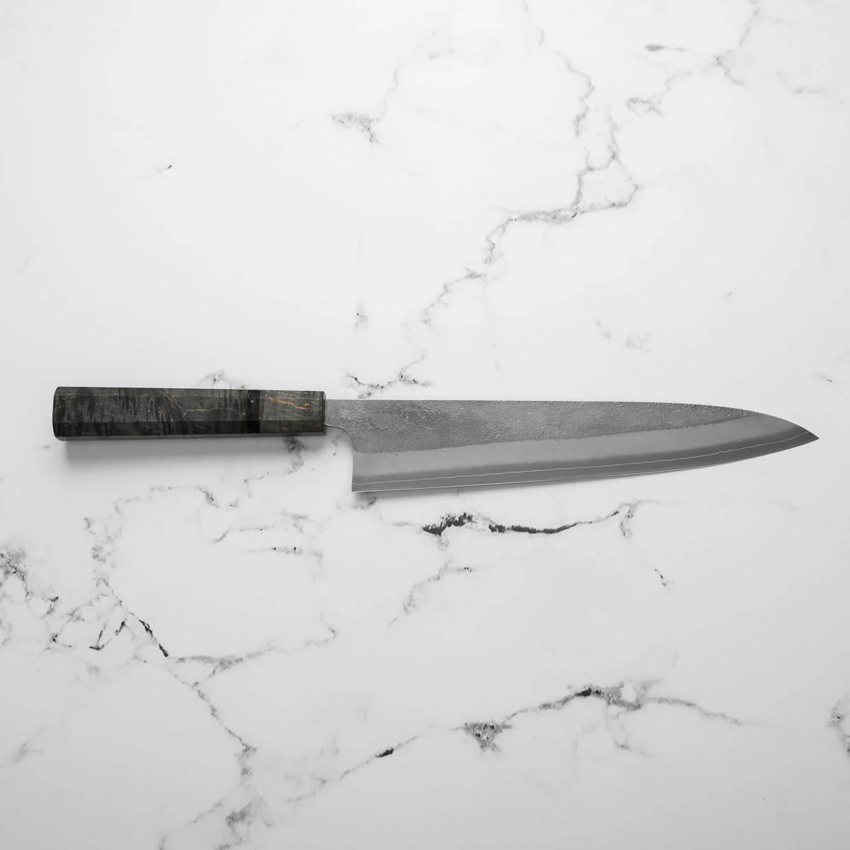 Yoshikane (Hatsukokoro) SKD Nashiji Gyuto 240mm - Dark Maple - Image 4