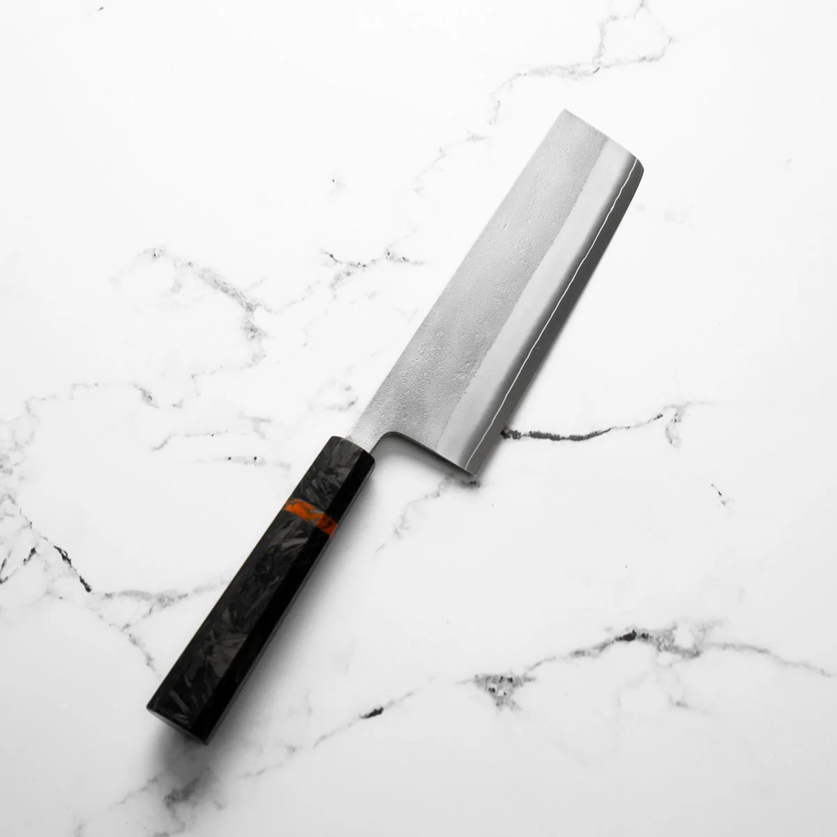Yoshikane (Hatsukokoro) SKD Nashiji Nakiri 165mm - Carbon Fibre - Image 2