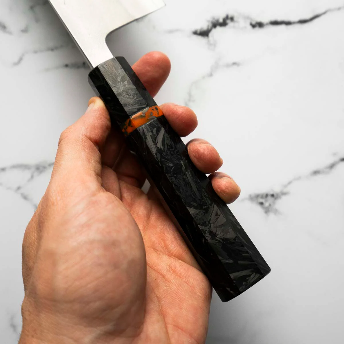 Yoshikane (Hatsukokoro) SKD Nashiji Nakiri 165mm - Carbon Fibre - Image 5