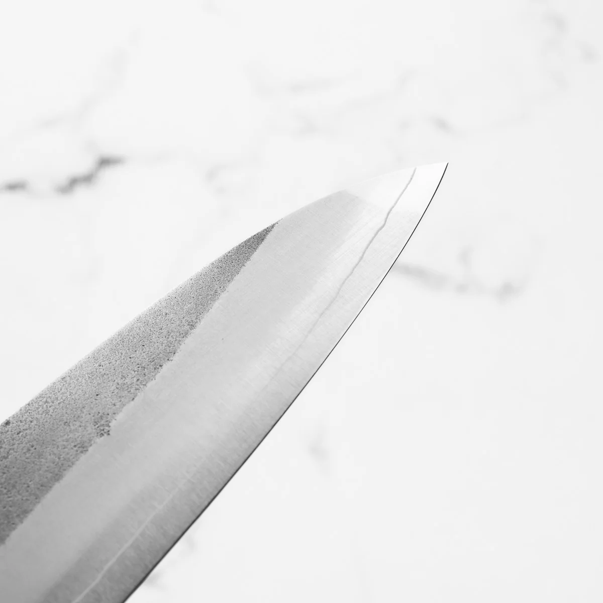 Yoshikane Hamono (Hatsukokoro) SKD Nashiji Stainless Clad Gyuto 210mm - Bubinga - Image 7