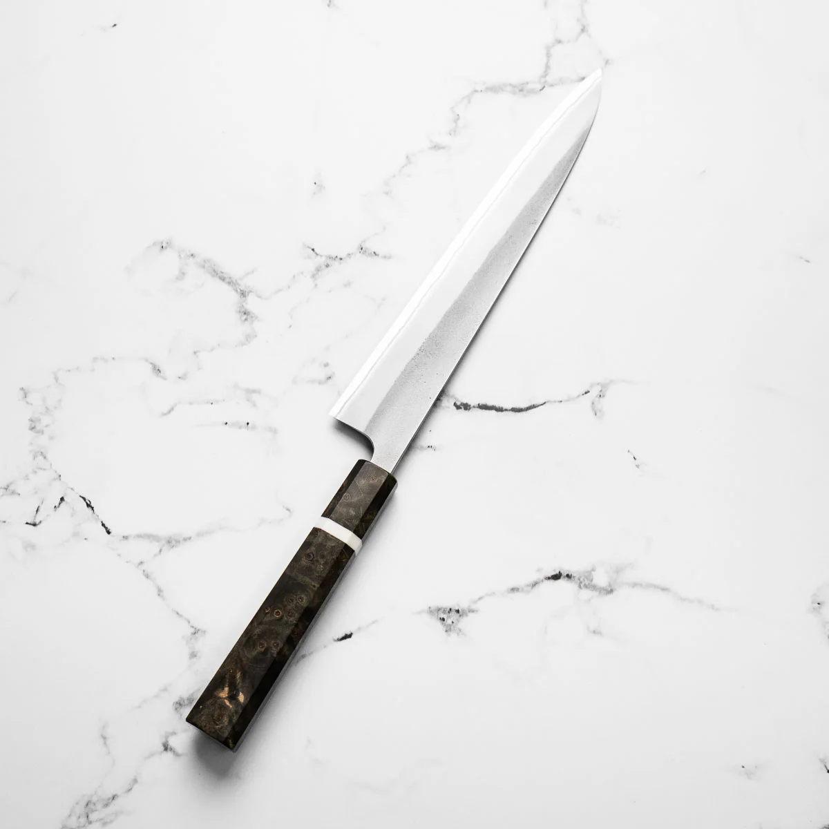 Yoshikane (Hatsukokoro) White 2 Nashiji Sujihiki 240mm - Image 2