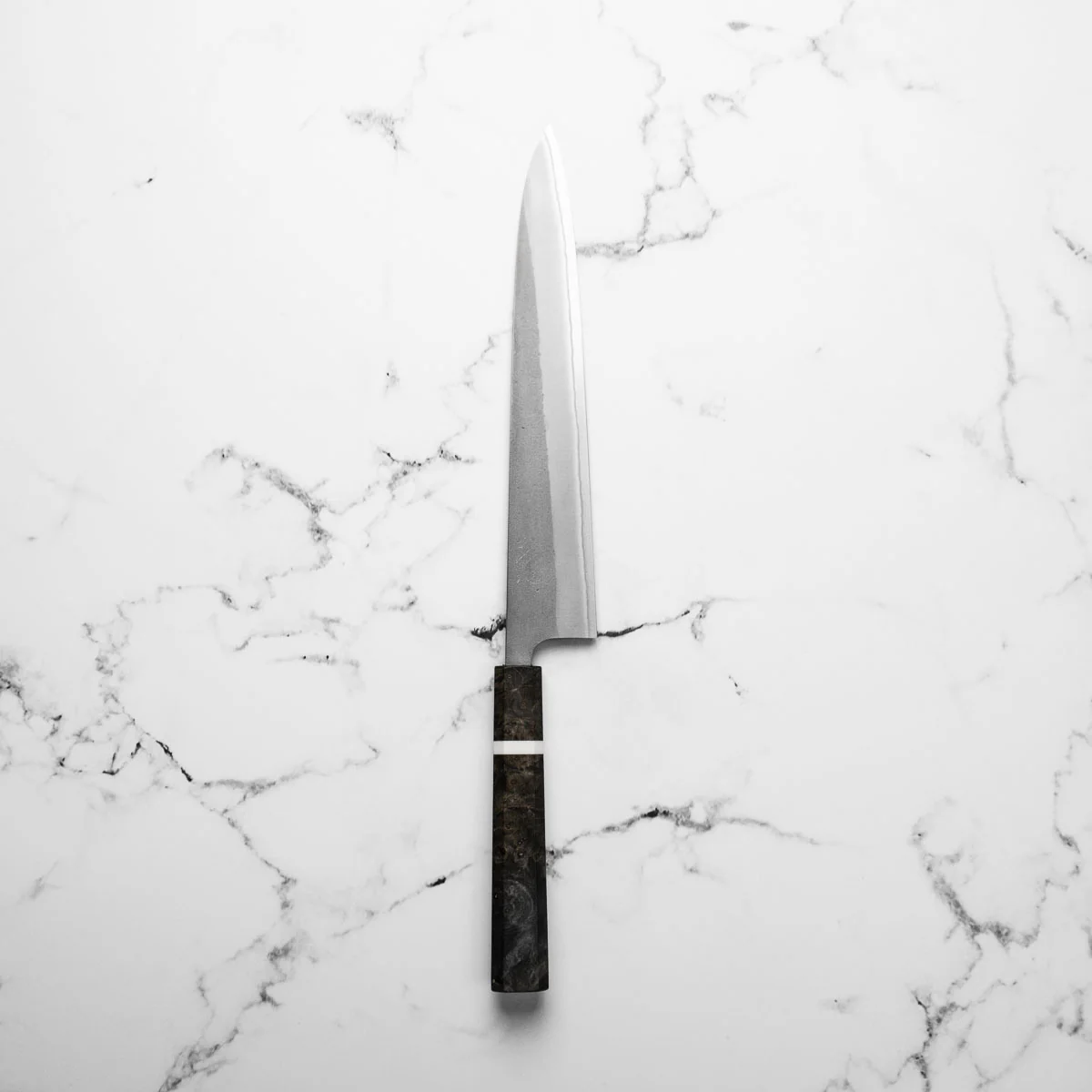 Yoshikane (Hatsukokoro) White 2 Nashiji Sujihiki 240mm - Image 3
