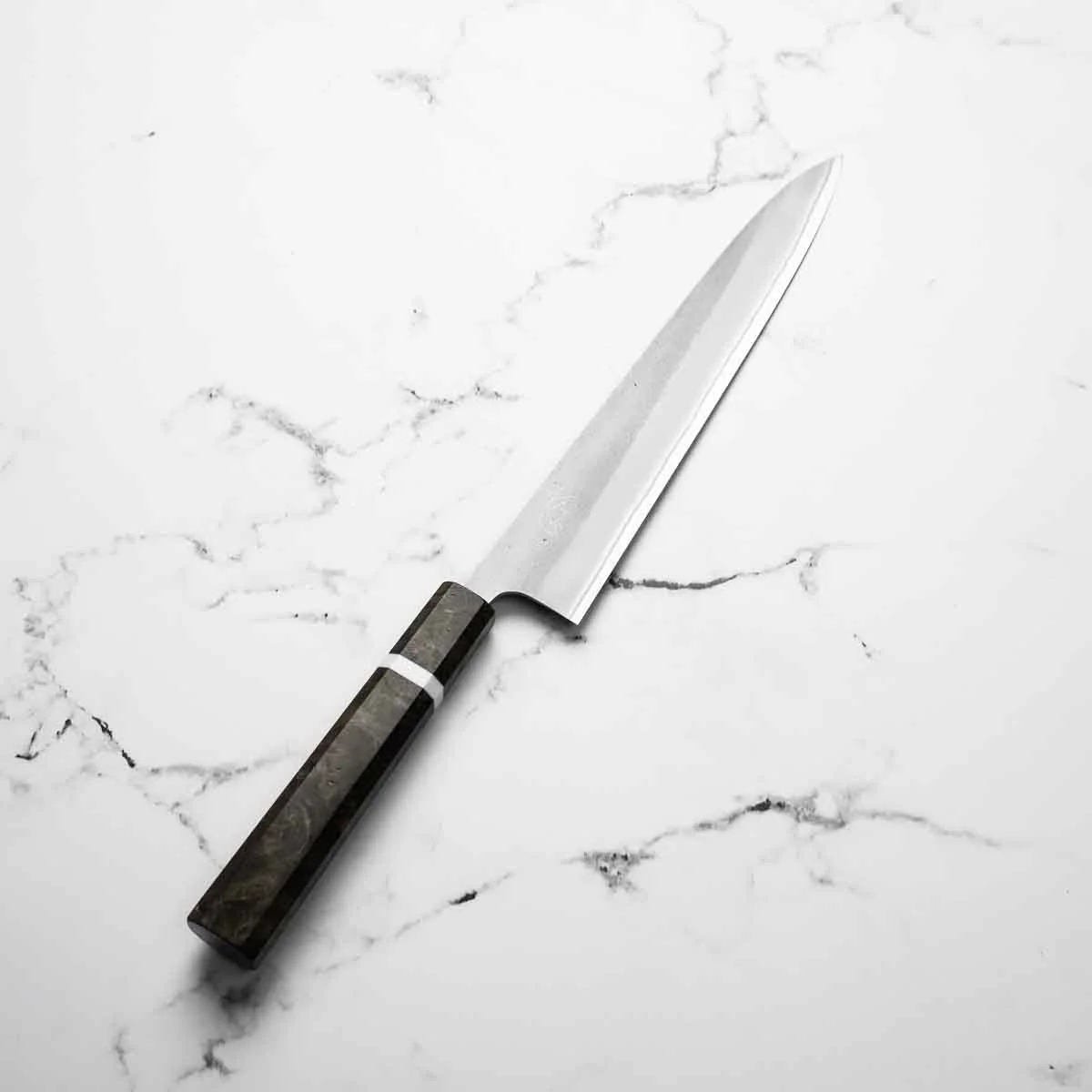 Yoshikane (Hatsukokoro) White 2 Nashiji Sujihiki 240mm - Image 4