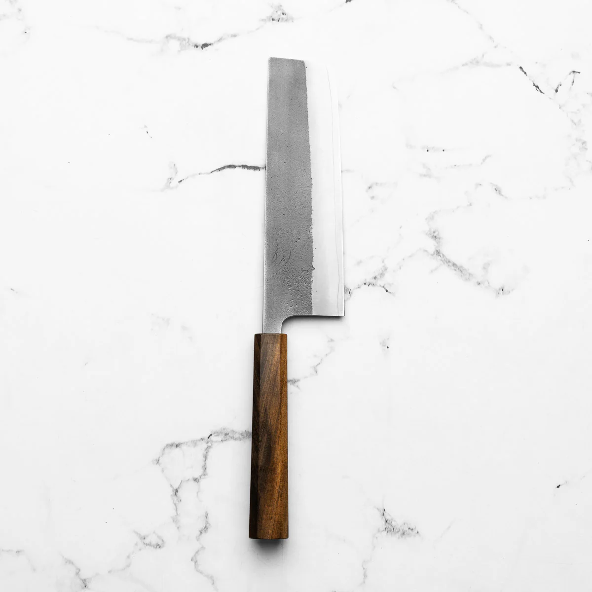 Yoshikane (Hatsukokoro) SKD Nashiji Stainless Clad Nakiri 165mm - Bubinga - Image 3