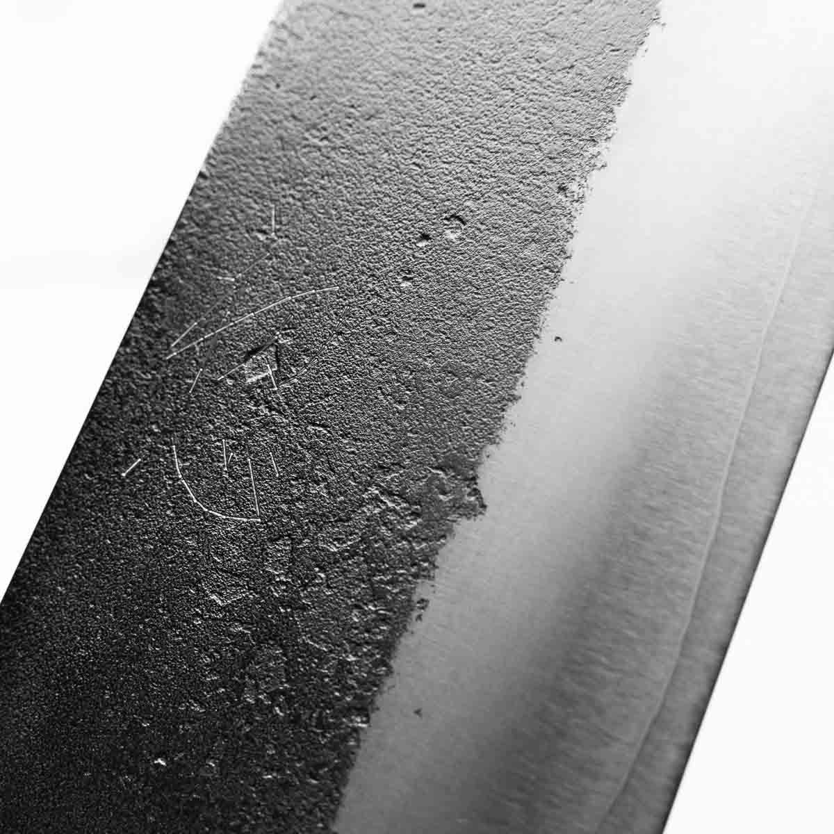 Yoshikane (Hatsukokoro) SKD Nashiji Stainless Clad Nakiri 165mm - Bubinga - Image 5