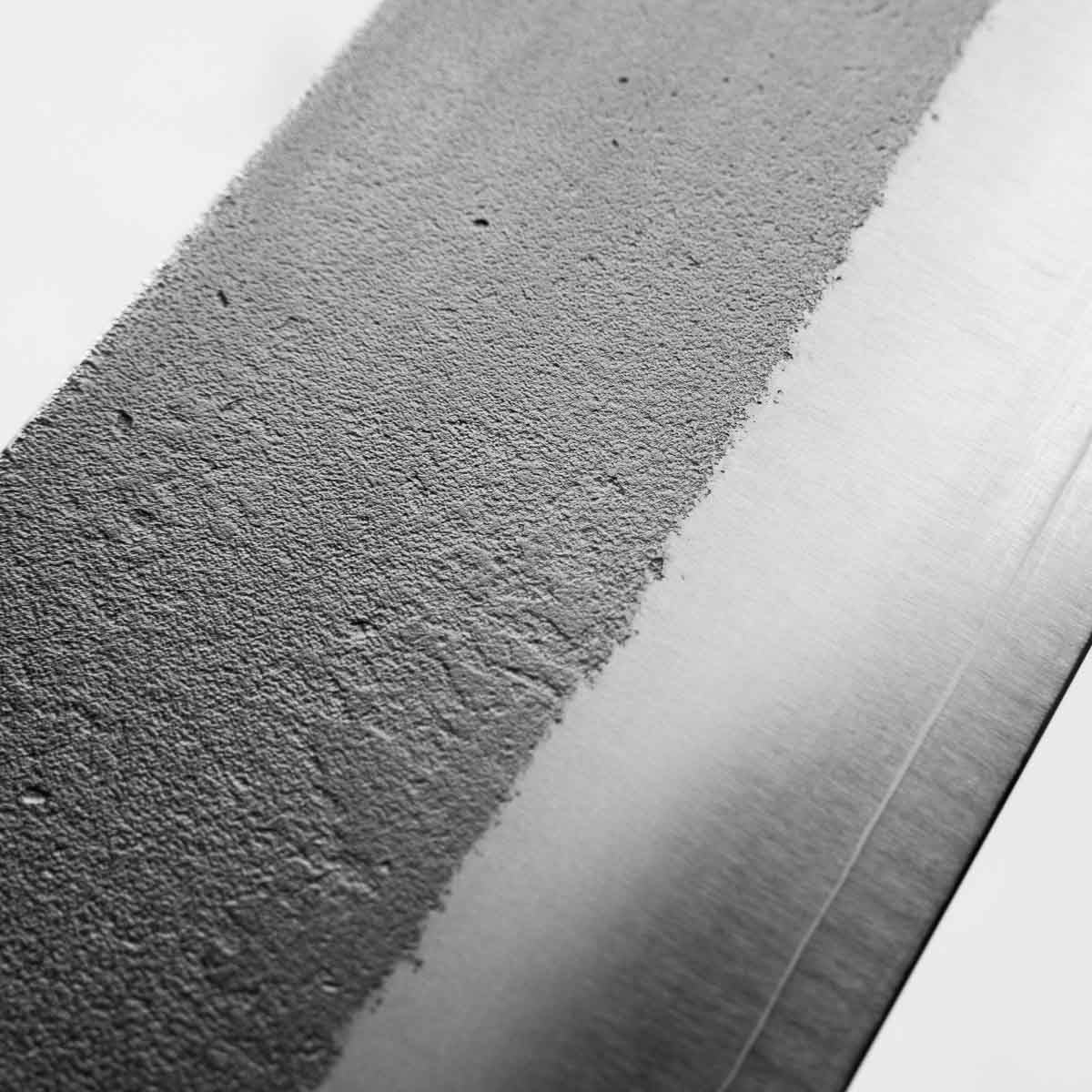 Yoshikane (Hatsukokoro) SKD Nashiji Stainless Clad Nakiri 165mm - Bubinga - Image 6