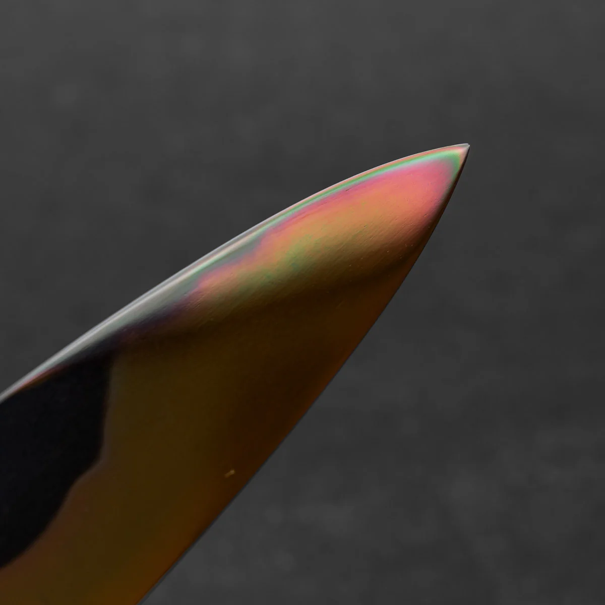 Yoshikazu Ikeda White 1 Honyaki Kachikaeshi Gyuto 210mm - Dark Carbon Fibre - Image 8