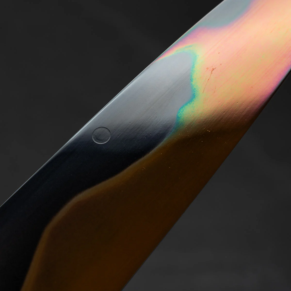 Yoshikazu Ikeda White 1 Honyaki Kachikaeshi Gyuto 210mm - Ebony - Image 5