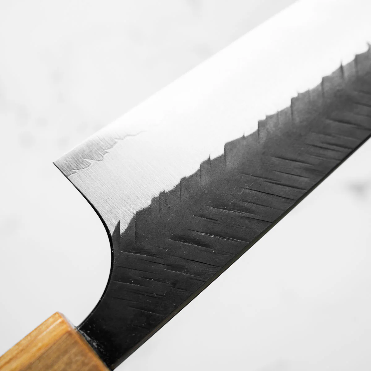 Yoshimi Kato Blue Super Kurouchi V-Tsuchime Kiritsuke 210mm - Image 4