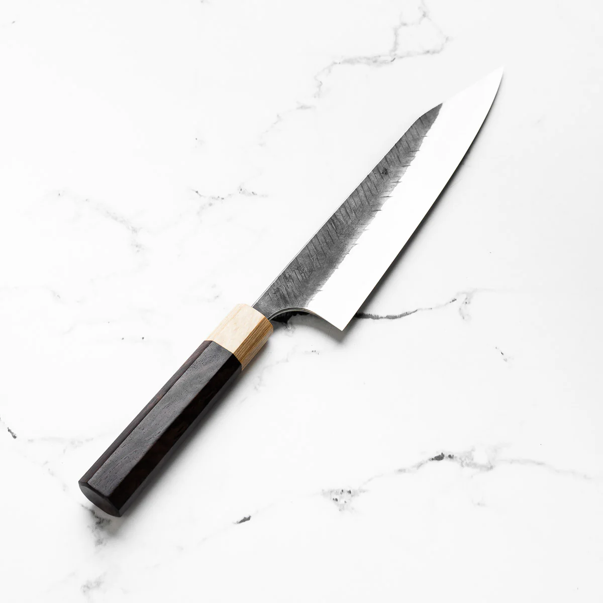 Yoshimi Kato Blue Super Kurouchi V-Tsuchime Kiritsuke 210mm - Image 8
