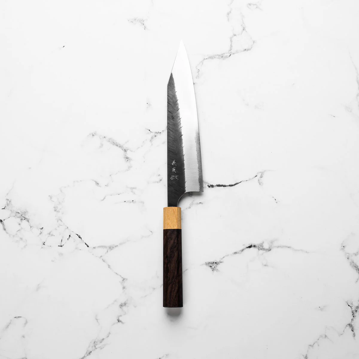 Yoshimi Kato Blue Super Kurouchi V-Tsuchime Kiritsuke 210mm - Image 9