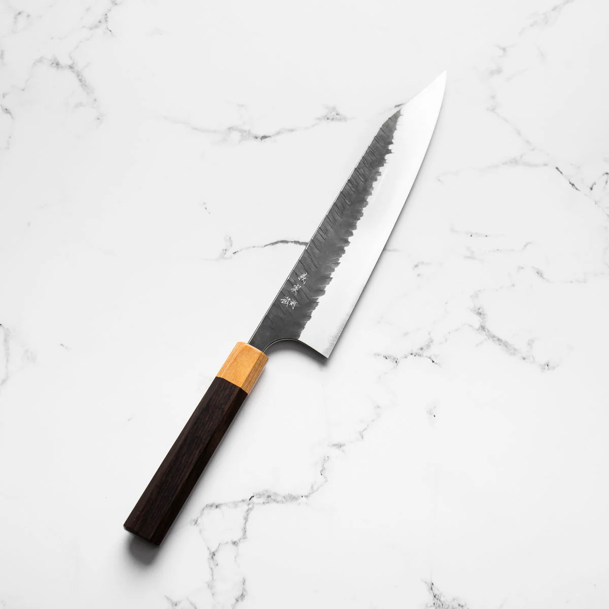 Yoshimi Kato Blue Super Kurouchi V-Tsuchime Kiritsuke 240mm - Image 3