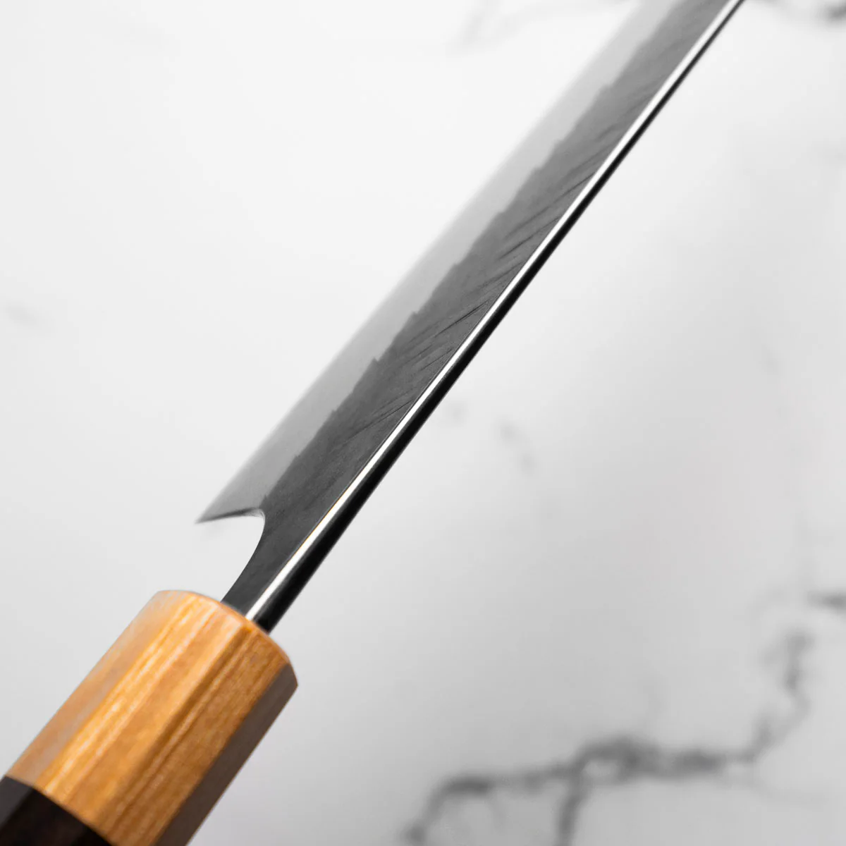 Yoshimi Kato Blue Super Kurouchi V-Tsuchime Kiritsuke 240mm - Image 6