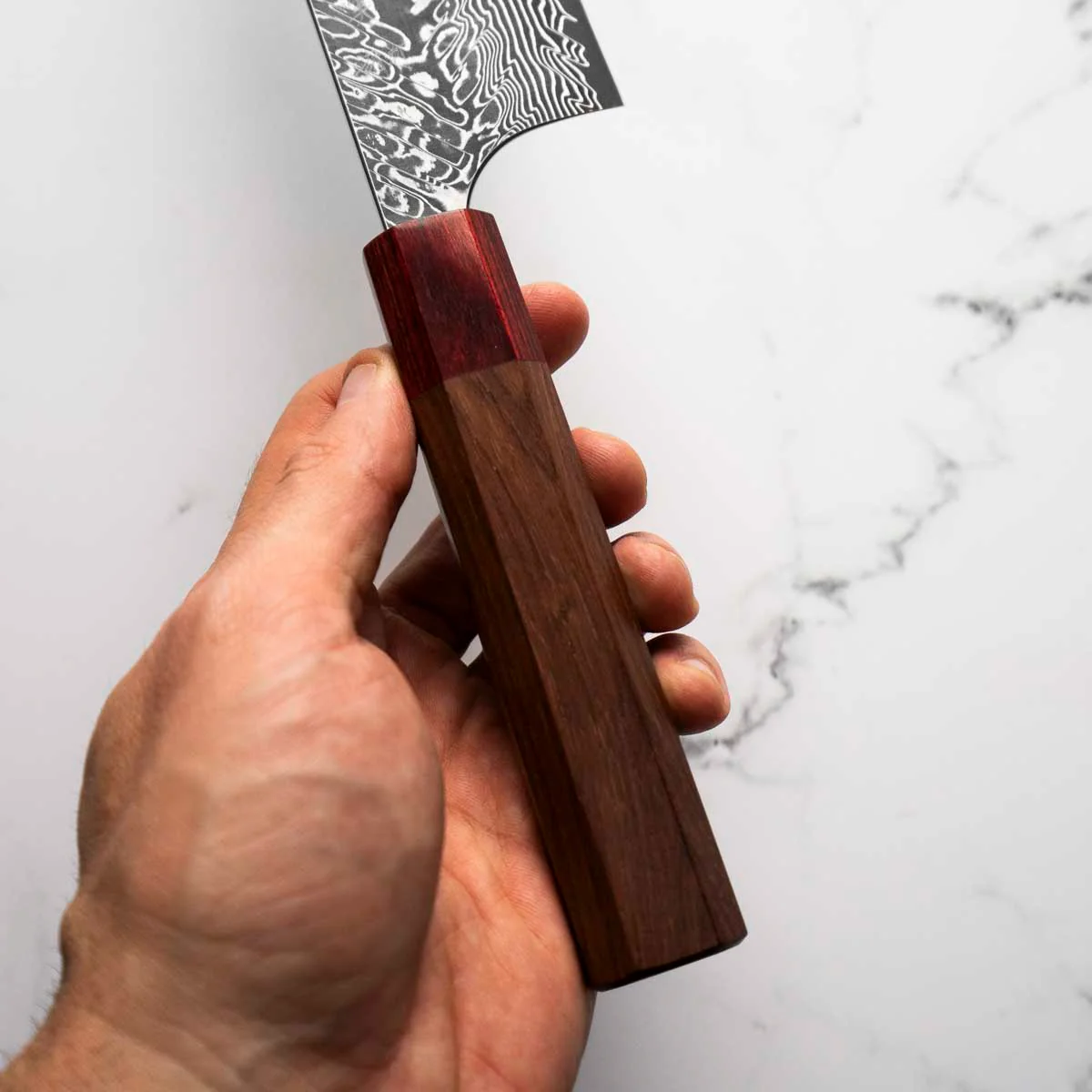 Yoshimi Kato SG2 Damascus Bunka 165mm - Image 7