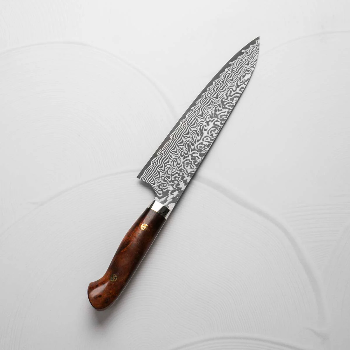 Yoshimi Kato SG2 Damascus Gyuto 210mm - Burmese Rosewood - Image 8