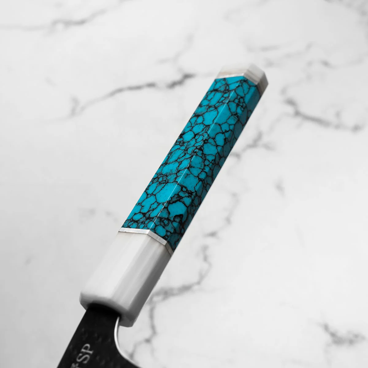 Yu Kurosaki AS Kokusen Ei Gyuto 270mm - Turquoise & White - Image 8