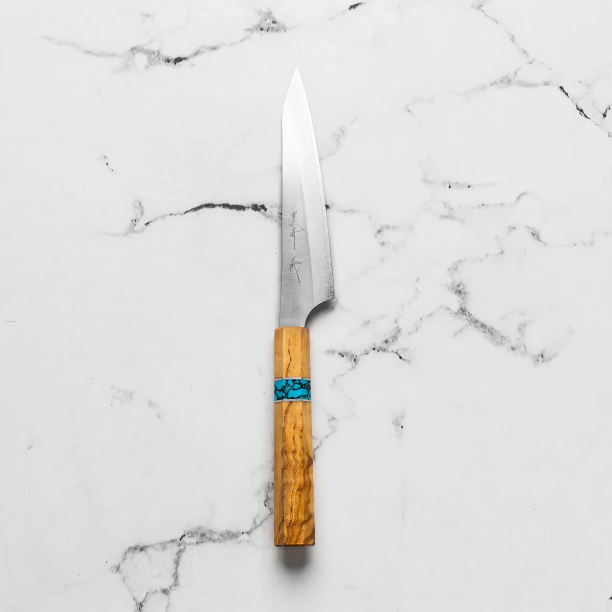 Yu Kurosaki Shin-Gekko VGXEOS Petty 130mm - Olive Wood - Image 3