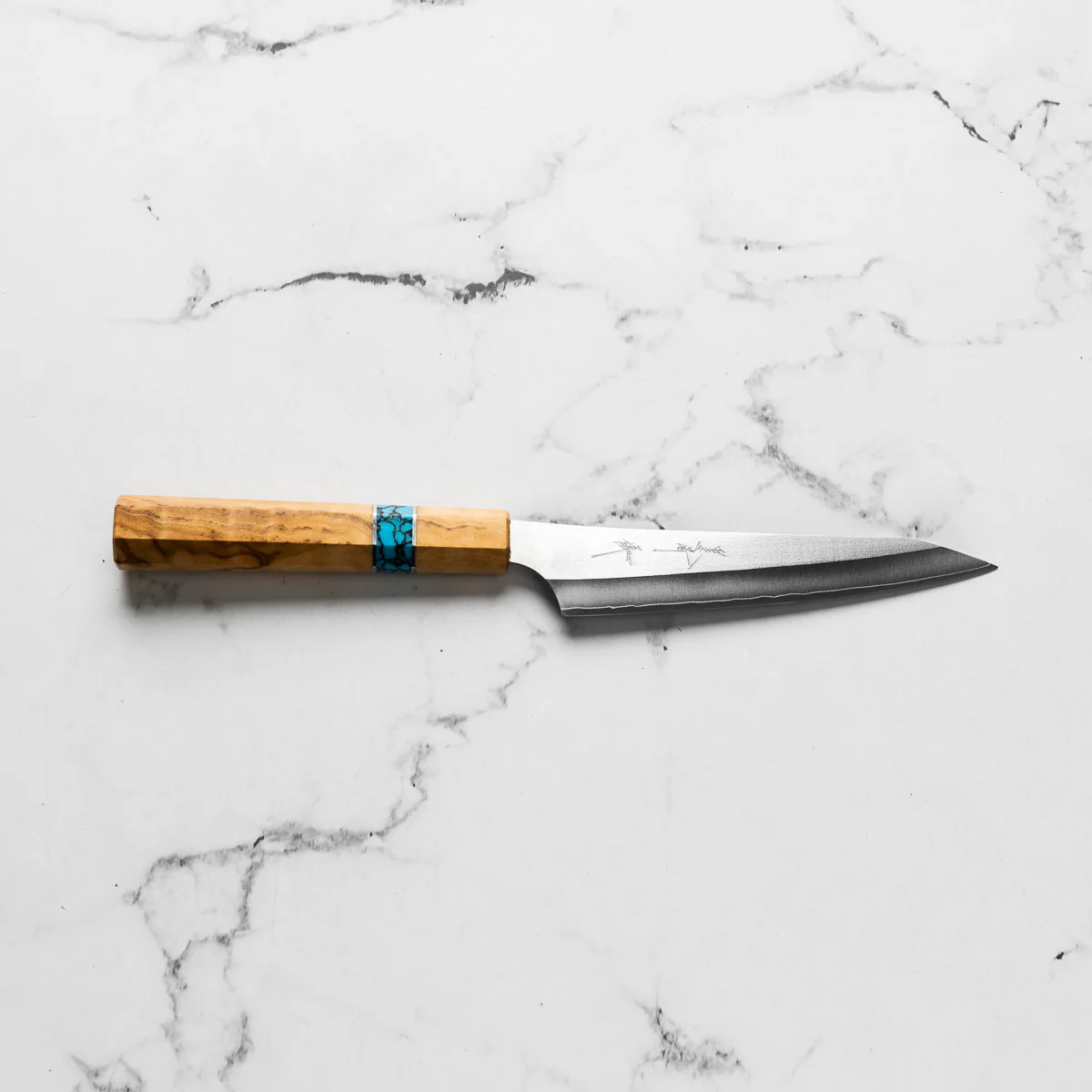 Yu Kurosaki Shin-Gekko VGXEOS Petty 130mm - Olive Wood - Image 4