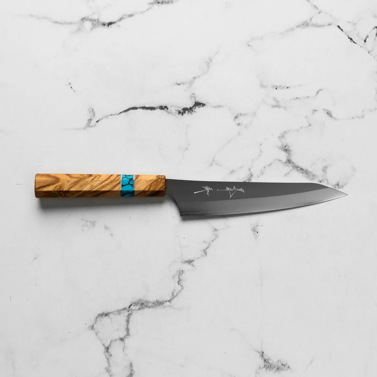 Yu Kurosaki Shin-Gekko VGXEOS Petty 150mm - Olive Wood - Image 4