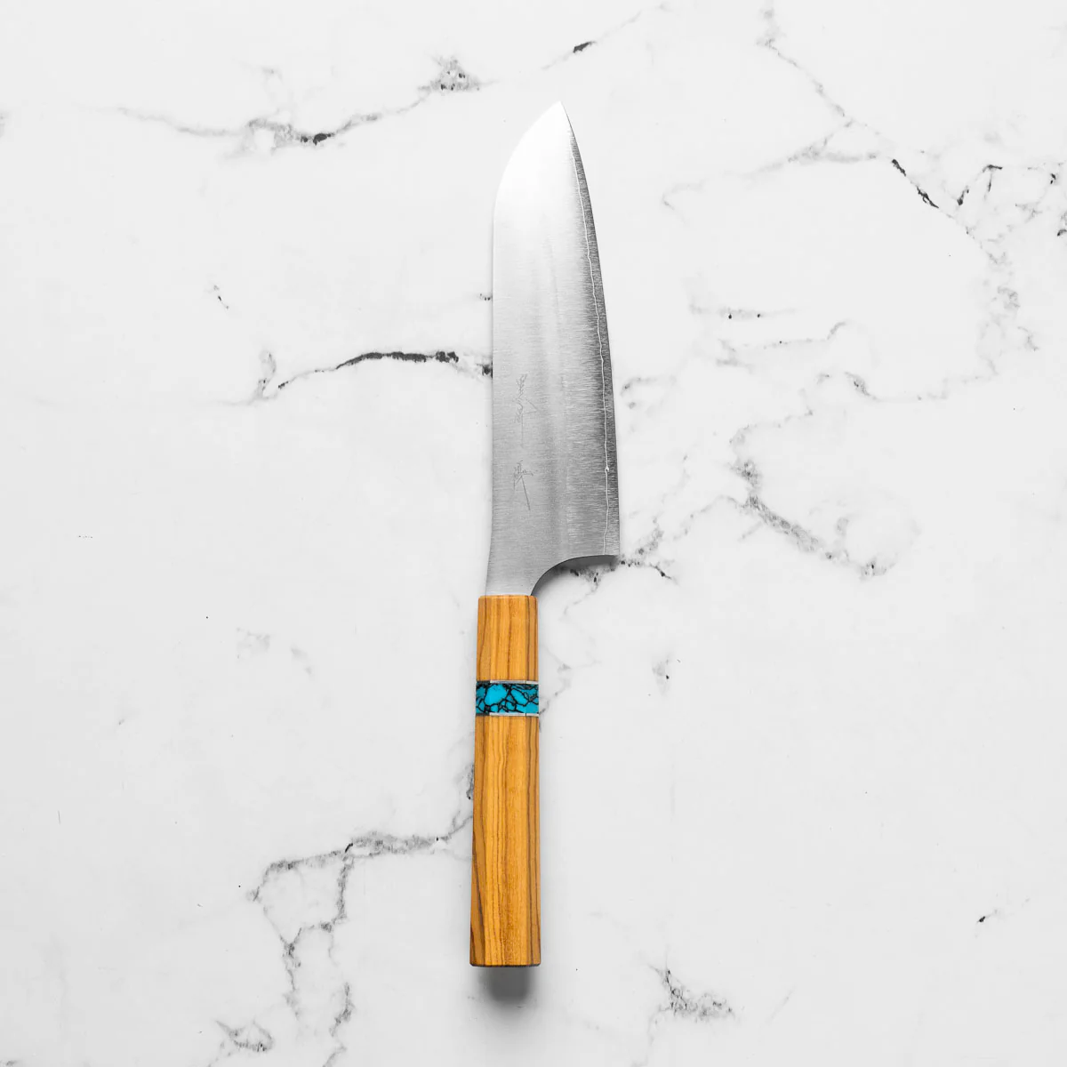Yu Kurosaki Shin-Gekko VGXEOS Santoku - Olive Wood - Image 3