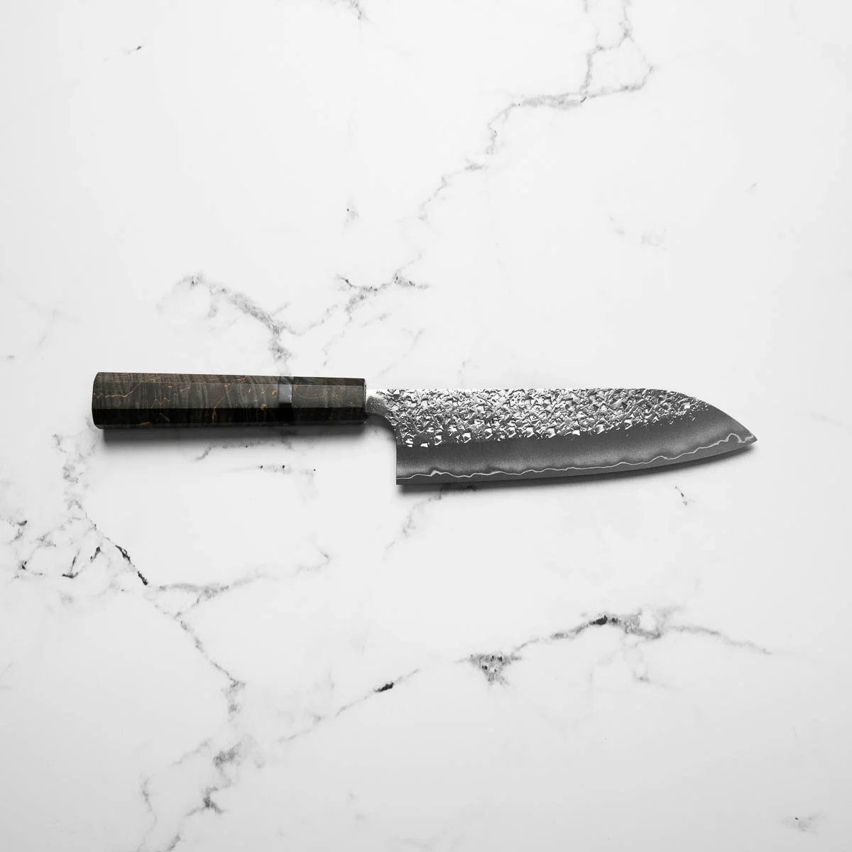 Yu Kurosaki Shizuku SG2 Santoku 165mm - Dark Maple - Image 4