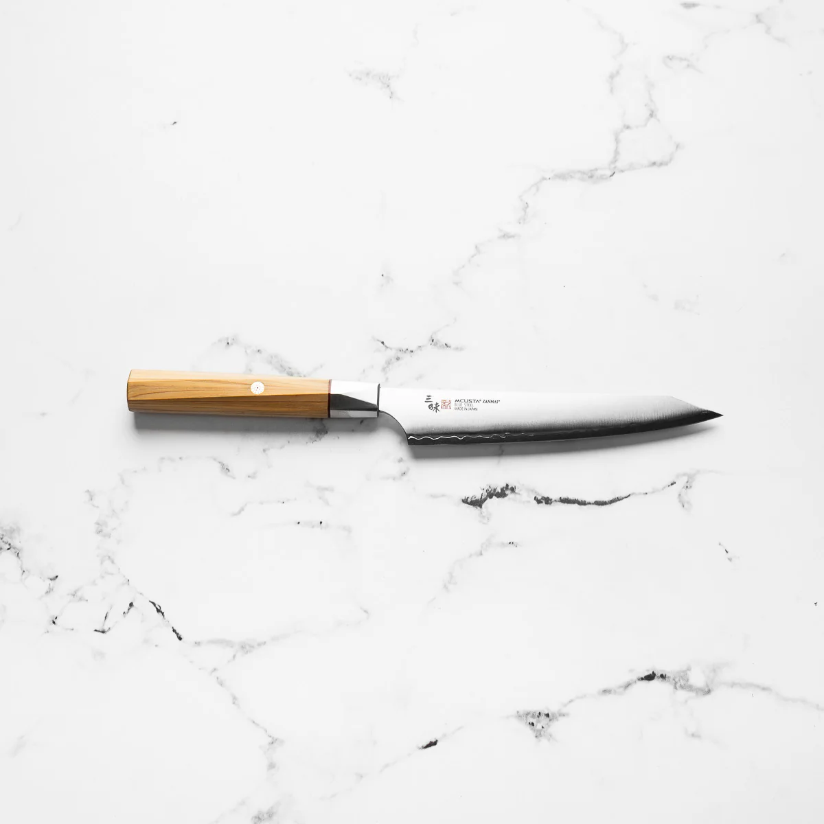 Mcusta Zanmai "Beyond" Blue Super Petty 150mm - Image 4