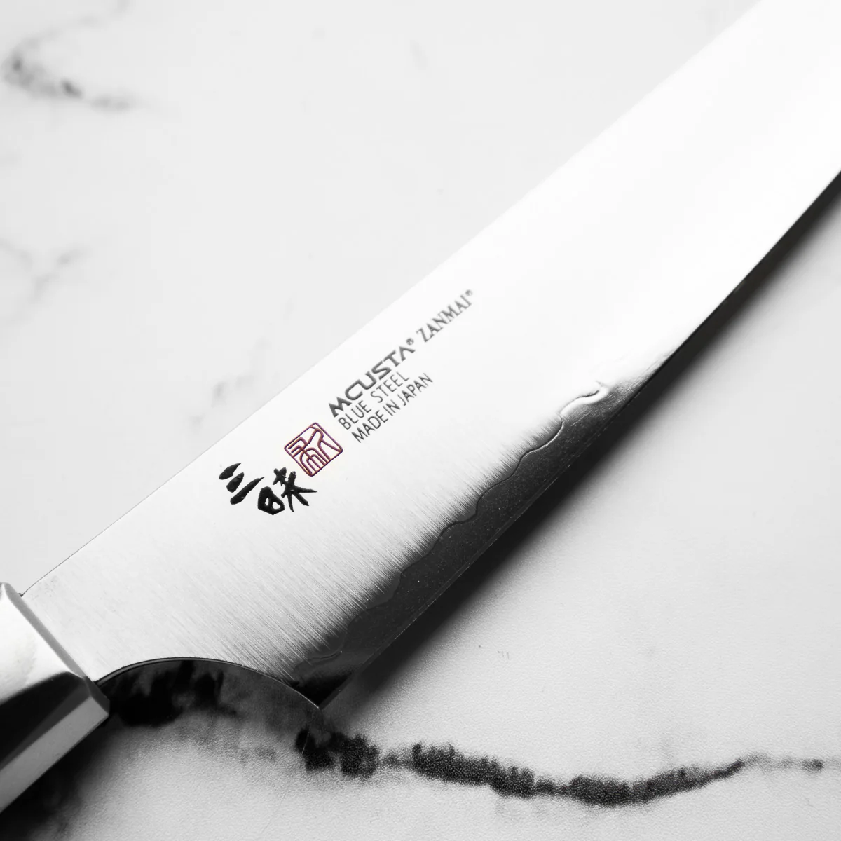 Mcusta Zanmai "Beyond" Blue Super Petty 150mm - Image 5