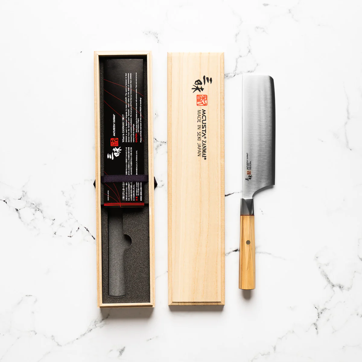 Mcusta Zanmai "Beyond" Blue Super Nakiri 165mm - Image 7